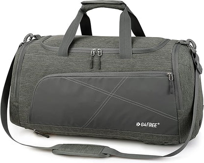 G4Free 45L/60L 3-Way Duffle Backpack Gym Bag with Wet Pocket & Shoes Compartment Sports Travel Weekender Overnight Duffel Bag