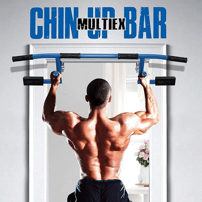 STOZM MultiEx Chin Up Bar – Doorway Chin Up Bar with Multiple Color Options, Push Up Capability, TPE-Protected Grip Positions, Smart Locking Mechanism and 450lbs Weight Capacity