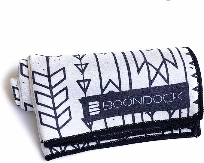 Boondock Co | Premium Microfiber Hand Towel | for Gym, Yoga, Travel, Workout, Backpacking, Beach — Highly Absorbent Quick Dry and Sand Free Fabric (Arctic)