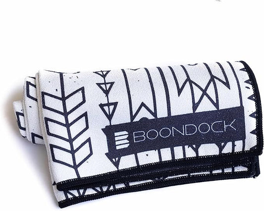 Boondock Co | Premium Microfiber Hand Towel | for Gym, Yoga, Travel, Workout, Backpacking, Beach — Highly Absorbent Quick Dry and Sand Free Fabric (Arctic)