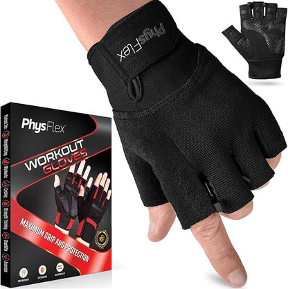 Workout Gloves for Men & Women - Weight Lifting & Gym Gloves with Enhanced Grip, Wrist Support & Palm Protection - Fitness, Training, Crossfit, Cycling & Exercise