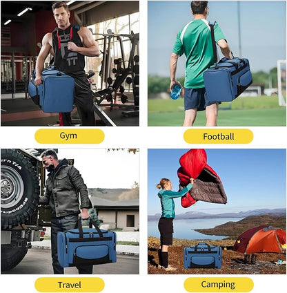 Gym Bag 22 inch Sport Duffle Bag for Men - 55L Weekender Duffel Bag for Travel 22“×12”×13“ - Royal Blue