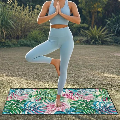 Bulopur Tropical Monstera Leaf Sweat Towel Car Seat Cover for Gym Post-Work Running Athletic Beach Towel Machine Washable Lightweight Soft Car Interior Accessories for Women Girly