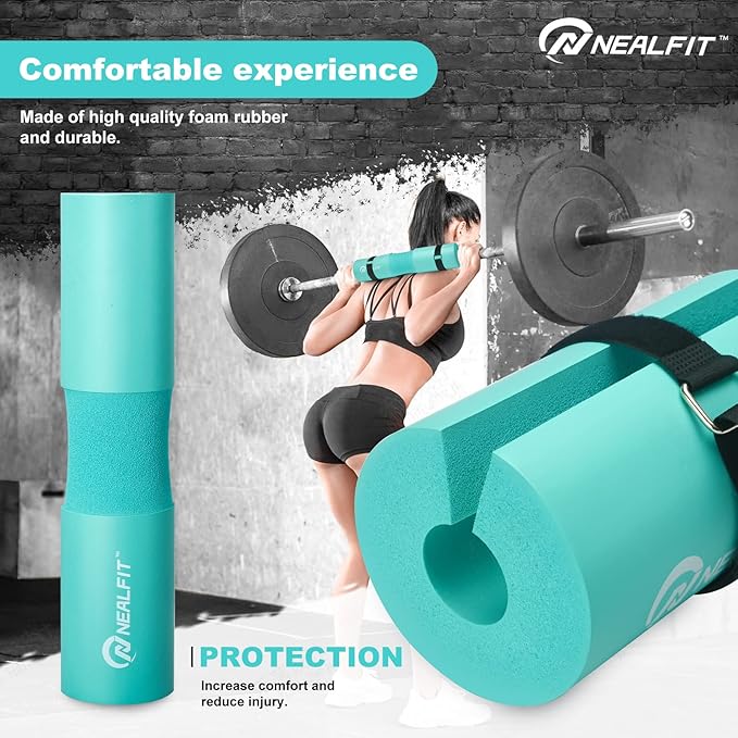 Barbell Pad Squat Pad for Squats—Squat Bar Pad—Great for Weightlifting,Lunges and Hip Thrusts—Foam Sponge Pad—Fit Standard and Olympic Bars Perfectly