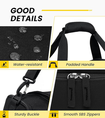 Vorspack Gym Bag for Men - 18 Inches Duffle Bag for Travel Duffel Bag with Shoe Compartment Lightweight Travel Bag for Gym Sports Overnight Weekender - Black