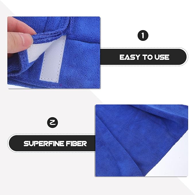 Cabilock Gym Sweat Towel with Hook-and-Loop Fast-Dry Cotton Portable Sports Towel for Yoga Fitness Outdoor Sports in Royal Blue, Small Size for Travel and Indoor Workouts