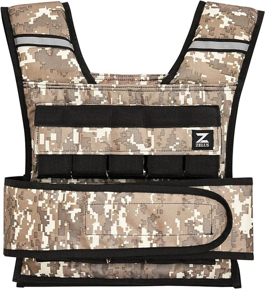 ZELUS Weighted Vest, 20lb/23lb/30lb/45lb/60lb Vest Adjustable Weights for Exercise, Weight Vest for Men, Workout Vest for Home Workouts Cardio Strength Training Weight Loss