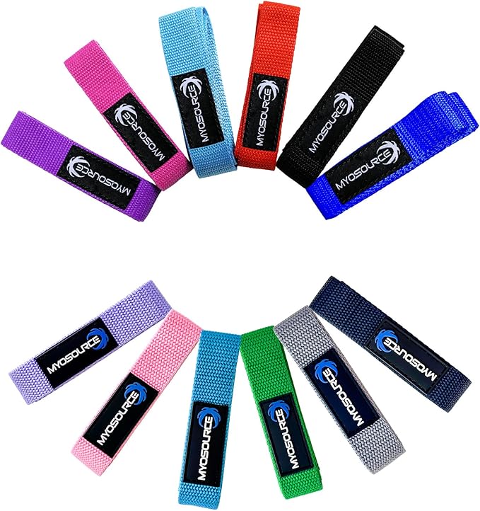 Myosource Kinetic Bands Cheerleading Flexibility Stunt Strap - Improve Stretching and Stunts for Cheer Dance Gymnastics & Physical Therapy – Stocking Stuffers Present for Kids Girls Adults - 12 Colors