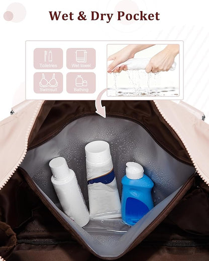 Gym Bag Womens,Travel Duffel Carry on Bag Sport Tote Bag Weekend Overnight Bag