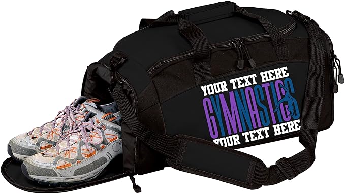 Personalized Women’s Gymnastics Duffel Bag – Custom Name Gym Bag for Girls & Teens – Practice, Competition & Travel Team Gear