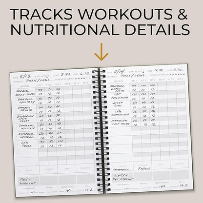 The Ultimate Fitness Journal for Tracking and Crushing Your Gym Goals - Detailed Workout Planner & Log Book For Men and Women - Great Gym Accessories With Calendar, Nutrition & Progress Tracker