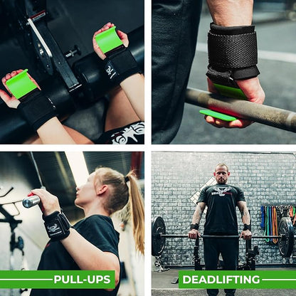 BEAST RAGE Workout Hooks for Men, Durable Coated Grip Gym Straps for Weightlifting Wrist Wraps Training Weight Lifting Strength Fitness Bodybuilding Anti Slip Women Hook Exercise