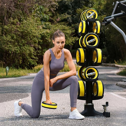 Dumbbell Weight Plates –Dual Purpose Ergonomic Fitness Equipment, Multifunctional Design for Strength Training, Full Body Workouts and Home Gym