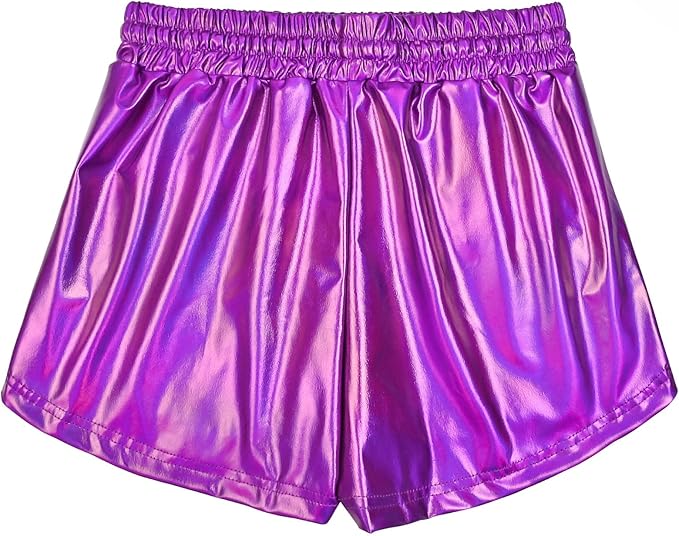 Perfashion Women's Metallic Shorts Summer Sparkly Hot Outfit Shiny Short Pants