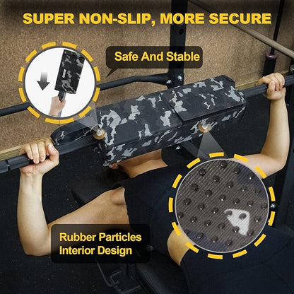 POWER GUIDANCE Square Hip Thrust Pad Barbell Squat Pad Protective Pad for Barbell Bench Press, Barbell Hip Thrusts, Weight Lifting, Squats, Lunges - Fit Standard and Olympic Bars