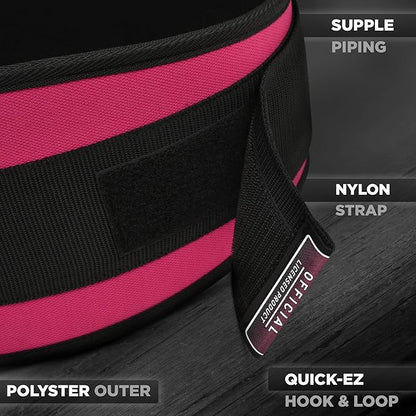 RDX Women Weight Lifting Belt 6.5” Curved Padded Back Lumbar Support, Fitness Strength Training, Core Exercise Workout Bodybuilding Powerlifting Deadlifts Squats, Ladies Home Gym Equipment