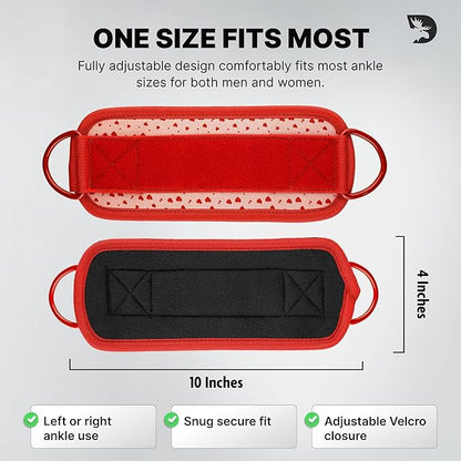 DMoose Fitness Ankle Strap for Cable Machine - One Size Fit with Premium Padding Cuffs, Ankle Bands for Working Out, Booty Workouts, Leg Extension, Hip Abductors, Kickbacks & Lower Body Exercises