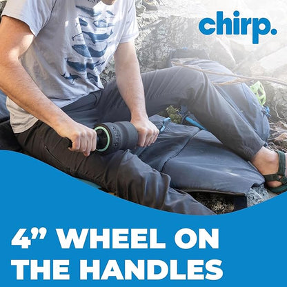 Chirp Focus Muscle Roller Handle, Muscle Roller Handle for Deeper Massage, Deep Tissue Rolling Massager for Neck, Shoulder, & Back Pain, Compatible with the 4-Inch Focus Wheel - 15.5" (39cm)