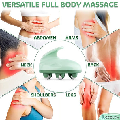 COZLOW Lymphatic Massager - Handheld Drainage Roller Massage Tool to Help Support Lymph System Care by Promoting Circulation, which May Decrease Appearance of Cellulite