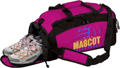 Personalized Volleyball Duffel Bag with Shoe Compartment – Custom Name Volleyball Sports Bag for Girls & Boys – Large Team Gym Bag for Practice, Travel & Tournaments