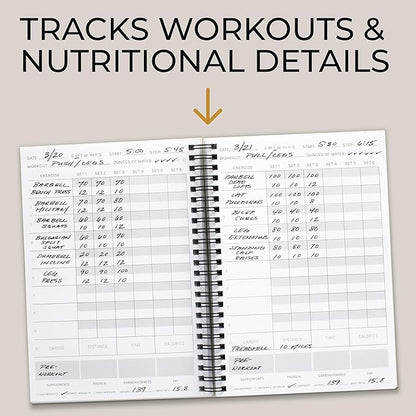 The Ultimate Fitness Journal for Tracking and Crushing Your Gym Goals - Detailed Workout Planner & Log Book For Men and Women - Great Gym Accessories With Calendar, Nutrition & Progress Tracker