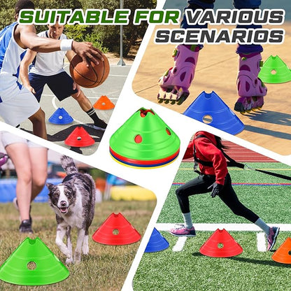 ShinyRelief Jumbo Disc Cones Jumbo Soccer Cones with Mesh Bag Giant Large Agility for Soccer Training Adult Sports