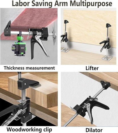 Labor Saving Arm 2PC ，15.5 Inch Height Regulator Hand Lifting Tool，Lifter Jack for Installing Cabinets Door And Wooden Panel Lifting Cabinet Board Lifter