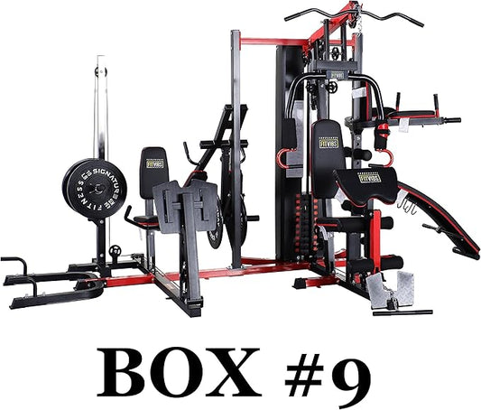 Fitvids Multifunctional Home Gym System Workout Station with Leg Extension and Preacher Curl, 122.5LB Weight Stack, Multiple Options, Multiple Packages