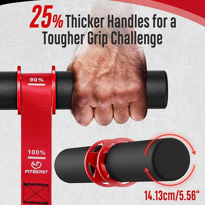 FitBeast Forearm Strengthener & Wrist Roller - Forearm Strength Trainer with Thickened Anti-Slip Grip Handles&Adjustable Strap, Perfect for Forearm Exercising, Boosting Grip Strength, Muscle Building