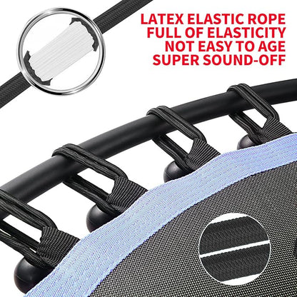 Newan 40"-48" Silent Mini Trampoline Fitness Trampoline Bungee Rebounder Jumping Cardio Trainer Workout for Adults-Max Limit 330lbs