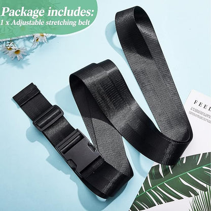 Extremity Mobilization Belt Manual Traction Mobility Strap Adjustable Fun Gait Belts for Stretching Yoga Leg Shoulder Exercise (Black)