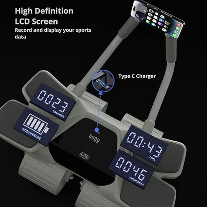 2026 New 4-Wheel Abdominal Roller with Elbow Support : Latest Upgraded High-Performance Exercise Machine With Automatic Rebound, Multi- layered Anti-Slip Design with Calorie Counting LCD Screen