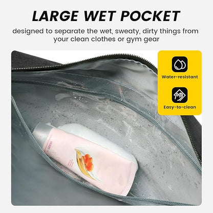 Vorspack Small Gym Bag - 18 Inches Duffle Bag for Travel Lightweight Duffel Bag for Men Women Personal Item Bag Weekender Bag for Travel Sports Gym - Black