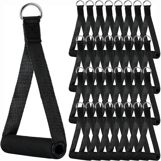 Sumind 40 Pcs Gym Exercise Handles Replacement Cable Machine Attachments for Home Gym Equipment Pulley System Resistance Bands, Strength Trainer, Heavy Duty Workout Handles