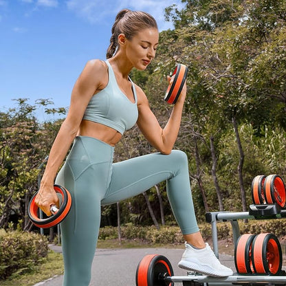 Dumbbell Weight Plates –Dual Purpose Ergonomic Fitness Equipment, Multifunctional Design for Strength Training, Full Body Workouts and Home Gym