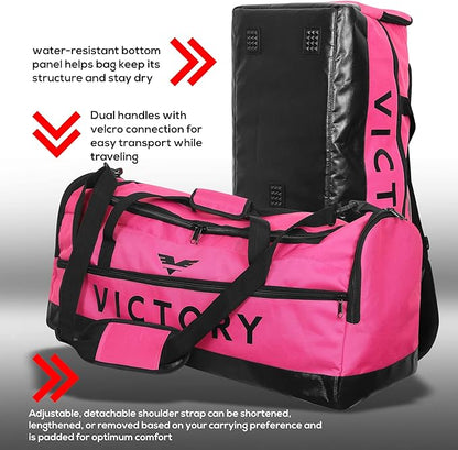 Large Breathable Duffle Bag for MMA Gear, Boxing Gear, Gym or other Sports (Pink)