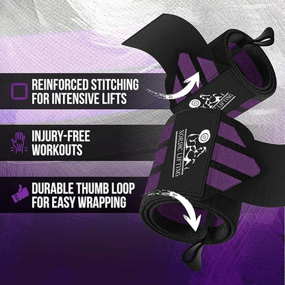 Nordic Lifting Wrist Wraps (1 Pair/2 Wraps) – Lifting Wrist Wraps with Thumb Loop for Weightlifting, Powerlifting & CrossFit – Durable Wrist Support Straps for Men & Women – Gym Essentials for Heavy Lifts