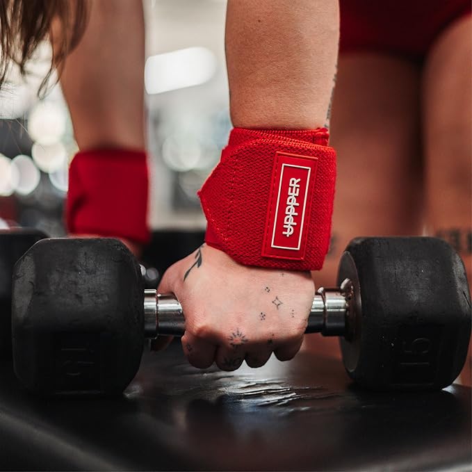 UPPPER Wrist Wraps for Weightlifting – 19" Lifting Wrist Support with Thumb Loop for Bench Press, Powerlifting, and Gym Workouts for Men & Women | Premium Fitness Gear