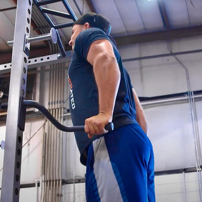 Valor Fitness Power Rack Dip Handle Attachments with Multiple Fits - Options Compatible with 2" & 2.5" Uprights and 3" Rigs with 1" Hole - Strength Training Accessory