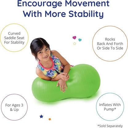 Fun and Function - Peanut Ball for Kids - Balance Ball for Kids with Special Needs - for Exercise, Therapy or Dynamic Seating