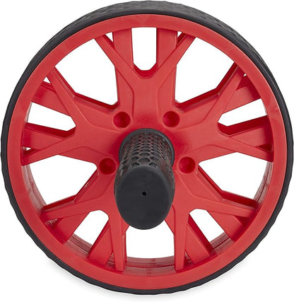 New Balance Ab Wheel - Abdominal Roller Trainer Non Skid Wheels with Sure-Grip Handles, Black/Red