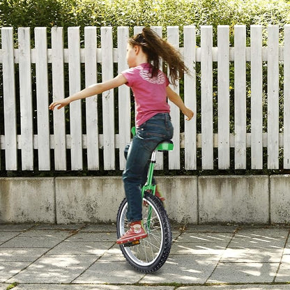 AW 16/18/20/24 Inch Wheel Outdoor Unicycle Adjustable Seat Exercise Bicycle Fit Adults Kids Outdoor Sports Fitness Exercise, for Choice