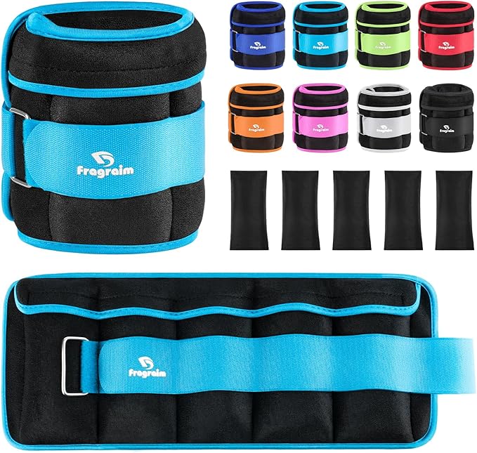 Adjustable Ankle Weights 1-3/4/5/6/8/10/12/15/20 LBS Pair with Removable Weight for Jogging, Gymnastics, Aerobics, Physical Therapy