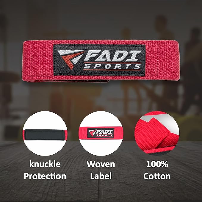 Lifting Wrist Straps for Weightlifting, Bodybuilding, Powerlifting & Deadlifts – 24 Inch Cotton Straps with Padded Neoprene for Strength Training & Grip Support