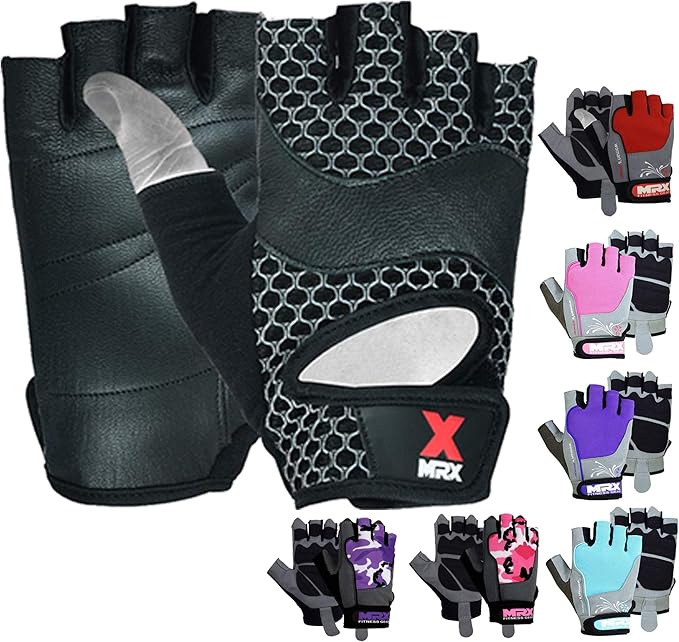 MRX BOXING & FITNESS Weight Lifting/Exercise Grip Gloves for Women, Great for Workouts, Weight Training and More, Pro Series
