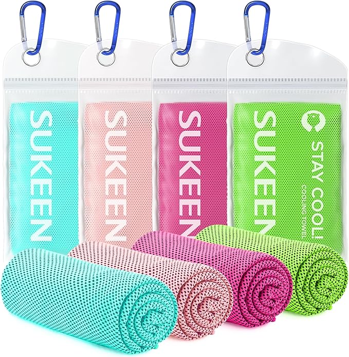 Sukeen Cooling Towel for Neck and Face (40"x12"), Microfiber Bulk Cooling Towels for Athletes Cooling Neck Wraps Instant Cooling Towels for Yoga,Gym,Golf,Running,Fitness and Workout