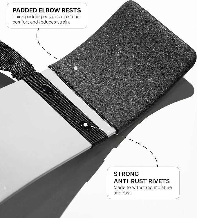 DMoose Fitness Arm Blaster for Biceps and Triceps - Heavy Duty Aluminum, Soft Neck Padding & Adjustable Straps - Bicep Curl Support for Isolation & Strength Training - Biceps Workout Equipment for Men