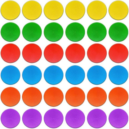 4 inch/9 Inch Colored Poly Spot Marker 12 Pcs, Non-Slip Rubber Agility Markers Flat Field Cones Floor Dots for Football, Basketball Training Markers, Dance Practice and Drills with Flat Cones Points