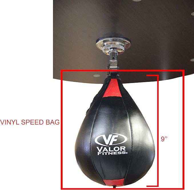 Valor Fitness Boxing Speed Bag Platform with Wheel Crank for Easy Adjustment, Speed Bag Included