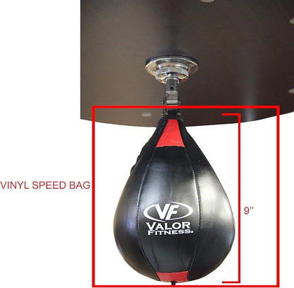 Valor Fitness Boxing Speed Bag Platform with Wheel Crank for Easy Adjustment, Speed Bag Included